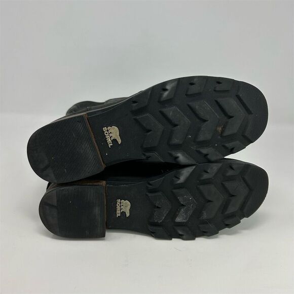 Sorel Women's Emelie Black Waterproof Pull On Mid-Calf Chelsea Boots Size 6.5 - Picture 11 of 13